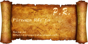 Pirnaga Réta névjegykártya